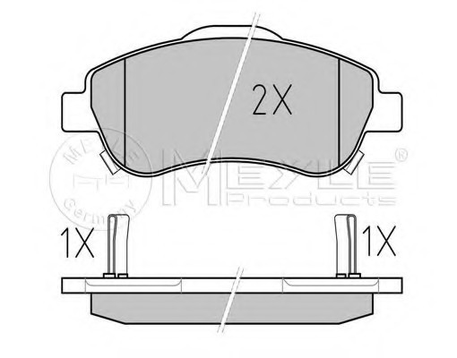 025 246 3819/W MEYLE Тормозные колодки дисковые 025 246 3819/W MEYLE