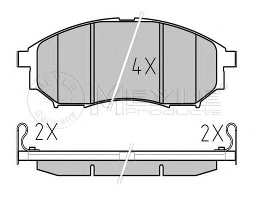 025 236 9816/W MEYLE Тормозные колодки дисковые 025 236 9816/W MEYLE