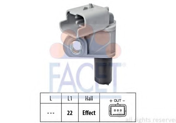 9.0460 FACET Датчик оборотов коленвала ngo/C4/ 207/ 308/ 407 1.6HDI/2.0HDi 05- (9.0460) FACET