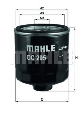 OC 295 MAHLE Фильтр масляный Seat, Skoda, VW OC 295 MAHLE