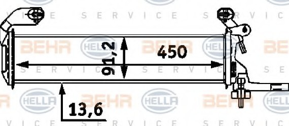 8MK 376 712-661 HELLA Радіатор охолоджування