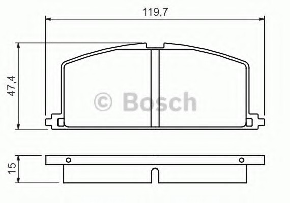 0986468701 BOSCH ГАЛЬМІВНІ КОЛОДКИ, ДИСКОВІ