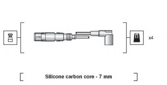 941318111163 MAGNETI MARELLI (Италия) MSK1163 К-т проводов зажигания 941318111163