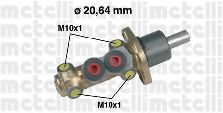 05-0142 METELLI (Италия) Цилиндр гальмівний головний 05-0142 METELLI