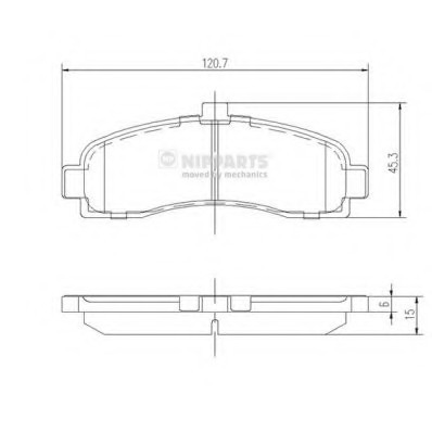 J3601053 NIPPARTS (Нидерланды) Колодки гальмівні дискові J3601053 NIPPARTS