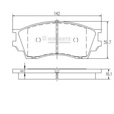 J3603040 NIPPARTS (Нидерланды) Колодки гальмівні дискові J3603040 NIPPARTS