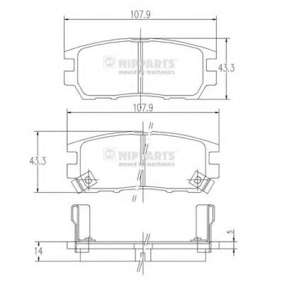 J3615005 NIPPARTS (Нидерланды) Колодки гальмівні дискові J3615005 NIPPARTS