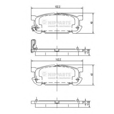 J3613020 NIPPARTS (Нидерланды) Колодки тормозные дисковые J3613020 NIPPARTS