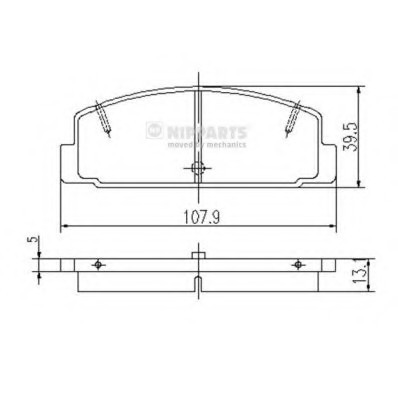 J3613002 NIPPARTS (Нидерланды) Колодки гальмівні дискові J3613002 NIPPARTS