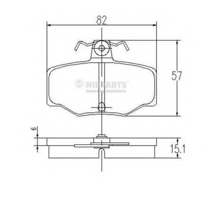 J3611031 NIPPARTS (Нидерланды) Колодки тормозные дисковые J3611031 NIPPARTS