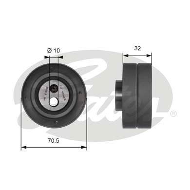 T41141 GATES Ролик модуля натягувача ременя T41141 GATES