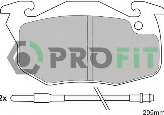 Фото колодки гальмівні дискові 5000-0393 PROFIT 5000-0393 PROFIT Колодки гальмівні дискові