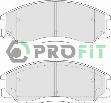Фото колодки гальмівні дискові 5000-1605 PROFIT 5000-1605 PROFIT Колодки гальмівні дискові
