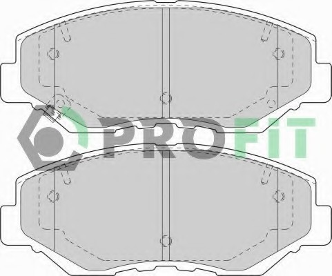 Фото колодки гальмівні дискові 5000-1658 PROFIT 5000-1658 PROFIT Колодки гальмівні дискові