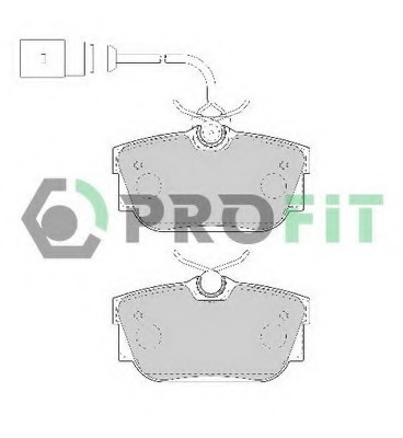 Фото колодки дискові 5000-1482 PROFIT 5000-1482 PROFIT Колодки дискові