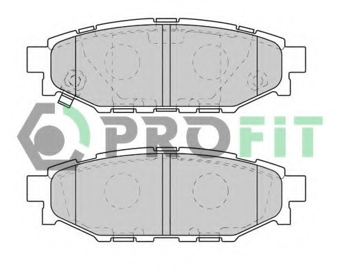 Фото колодки гальмівні дискові 5000-1947 PROFIT 5000-1947 PROFIT Колодки гальмівні дискові