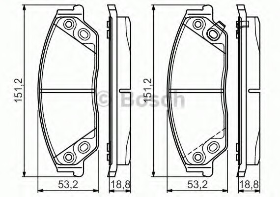 0986495149 BOSCH ГАЛЬМІВНІ КОЛОДКИ, ДИСКОВІ