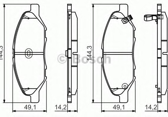 0986495133 BOSCH Колодки гальмівні дискові 0986495133 BOSCH