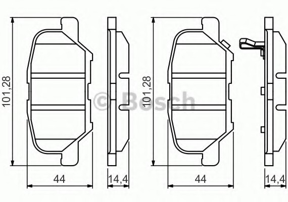 0986495358 BOSCH Колодки гальмівні дискові 0986495358 BOSCH