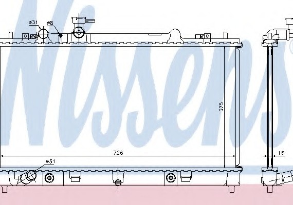 68508 NISSENS (Дания) Радиатор системы охлаждения 68508 NISSENS