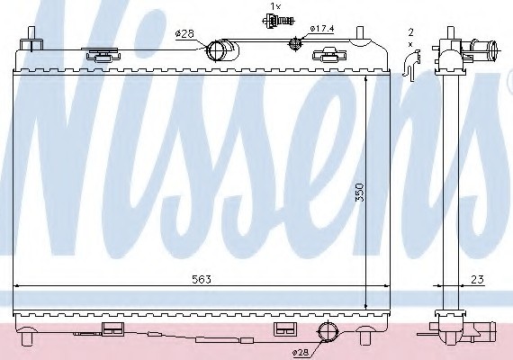 69235 NISSENS (Дания) Радиатор системы охлаждения 69235 NISSENS