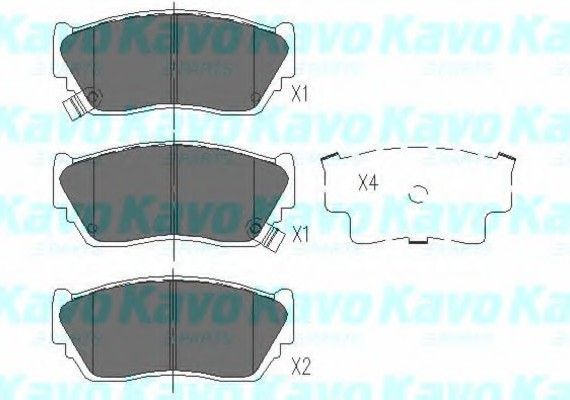 KBP-6504 KAVO (Нидерланды) Тормозные колодки дисковые KBP-6504 KAVO