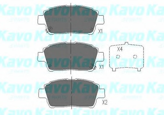 KBP-9009 KAVO (Нидерланды) Тормозные колодки дисковые KBP-9009 KAVO