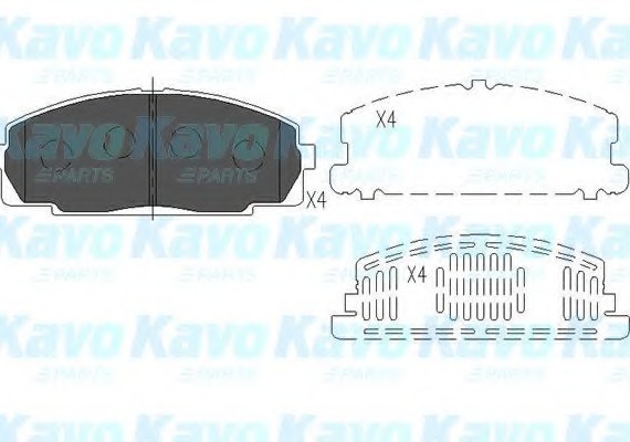 KBP-9002 KAVO (Нидерланды) Тормозные колодки дисковые KBP-9002 KAVO