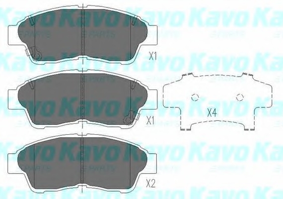 KBP-9005 KAVO (Нидерланды) Тормозные колодки дисковые KBP-9005 KAVO