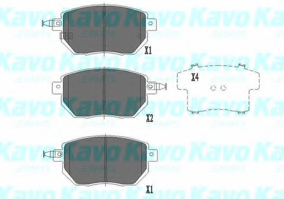 KBP-6573 KAVO (Нидерланды) Комплект гальмівних колодок