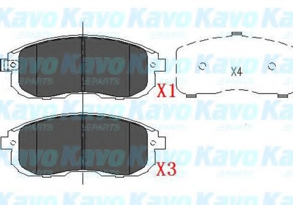 KBP-6557 KAVO (Нидерланды) Тормозные колодки дисковые KBP-6557 KAVO