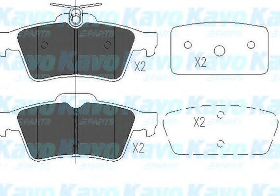 KBP-6554 KAVO (Нидерланды) Тормозные колодки дисковые KBP-6554 KAVO