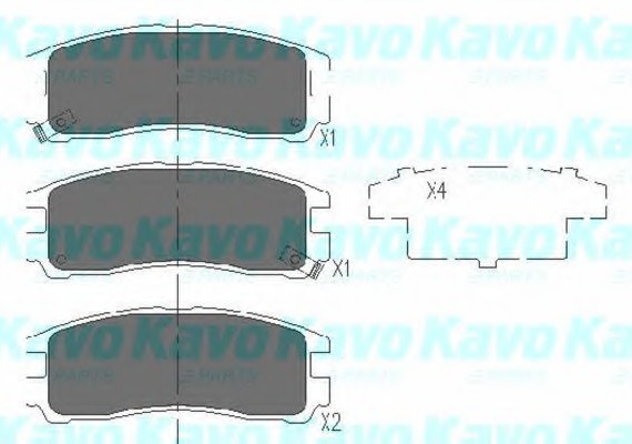 KBP-5509 KAVO (Нидерланды) Тормозные колодки дисковые KBP-5509 KAVO