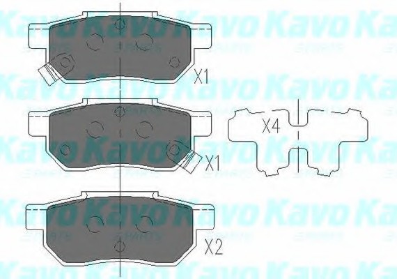 KBP-2007 KAVO (Нидерланды) Тормозные колодки дисковые KBP-2007 KAVO