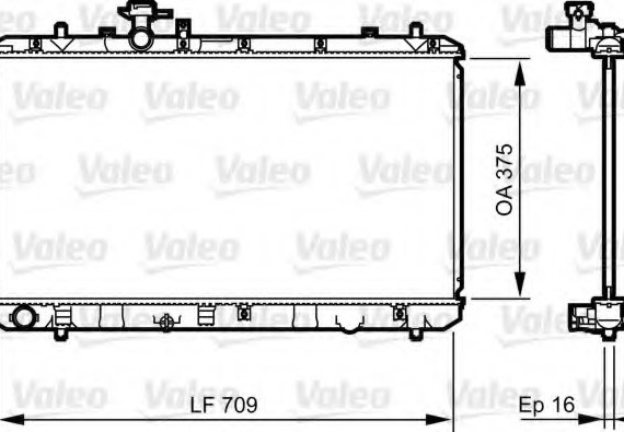 735407 Valeo PHC Радиатор системы охлаждения 735407 VALEO