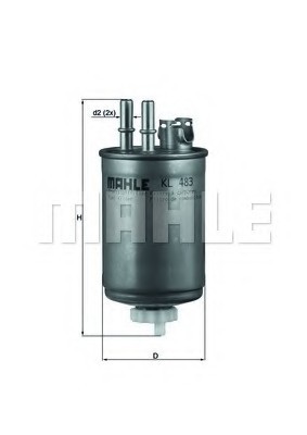 Фото фільтр палива KL483 MAHLE KL483 MAHLE Фільтр палива