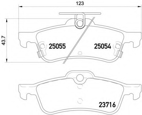 P28070 BREMBO (Германия) Гальмівні колодки дискові P28070 BREMBO