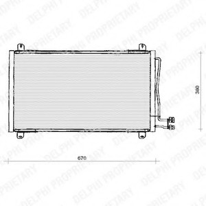 TSP0225125 DELPHI Радиатор кондиционера