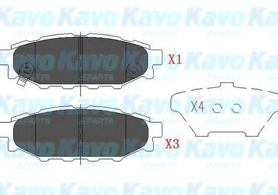 KBP-8005 KAVO (Нидерланды) Тормозные колодки дисковые KBP-8005 KAVO