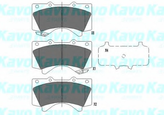 KBP-9098 KAVO (Нидерланды) Тормозные колодки дисковые KBP-9098 KAVO