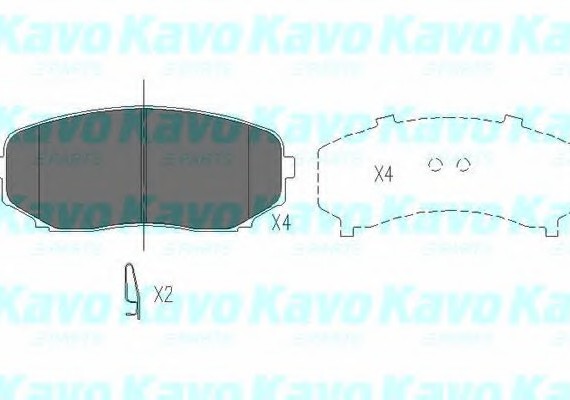 KBP-4558 KAVO (Нидерланды) Тормозные колодки дисковые KBP-4558 KAVO