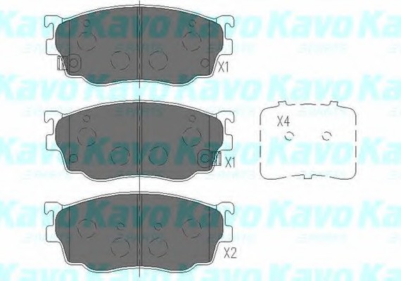 KBP-4509 KAVO (Нидерланды) Тормозные колодки дисковые KBP-4509 KAVO