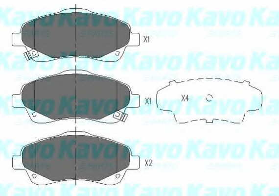 KBP-9018 KAVO (Нидерланды) Тормозные колодки дисковые KBP-9018 KAVO
