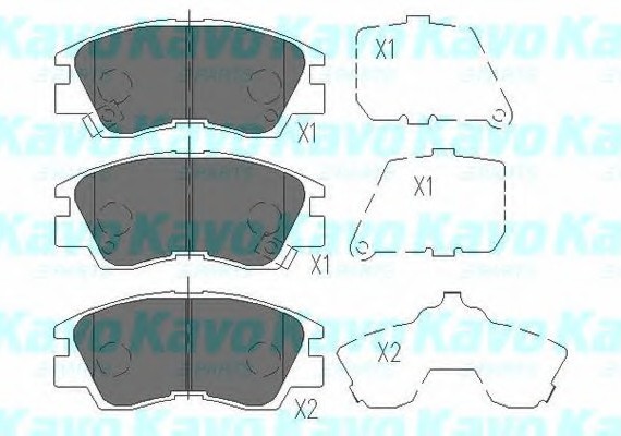 KBP-5501 KAVO (Нидерланды) Тормозные колодки дисковые KBP-5501 KAVO