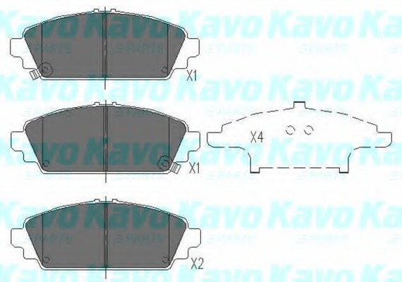 KBP-2010 KAVO (Нидерланды) Тормозные колодки дисковые KBP-2010 KAVO