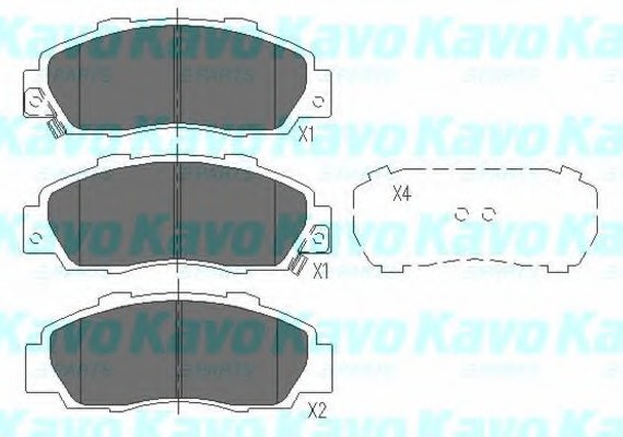 KBP-2002 KAVO (Нидерланды) Тормозные колодки дисковые KBP-2002 KAVO