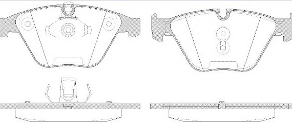 Комплект гальмівних колодок з 4 шт. дисків
