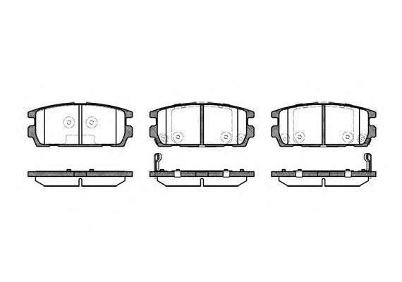 0877.02 Remsa Колодка гальм. диск. HYUNDAI TERRACAN 2.5, 2.9, 3.5 01- задн. (вир-во REMSA)