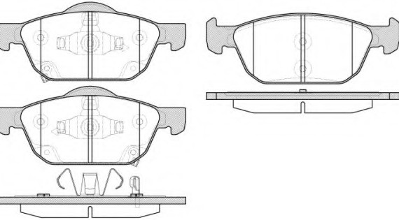 Комплект гальмівних колодок з 4 шт. дисків