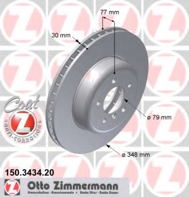 150.3434.20 Zimmermann Диск гальмівний